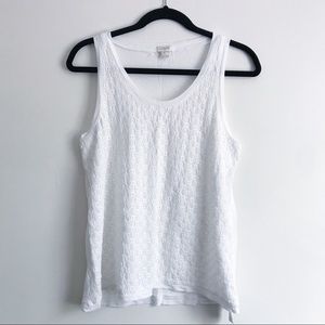 J. Crew tank top with embroider detailing